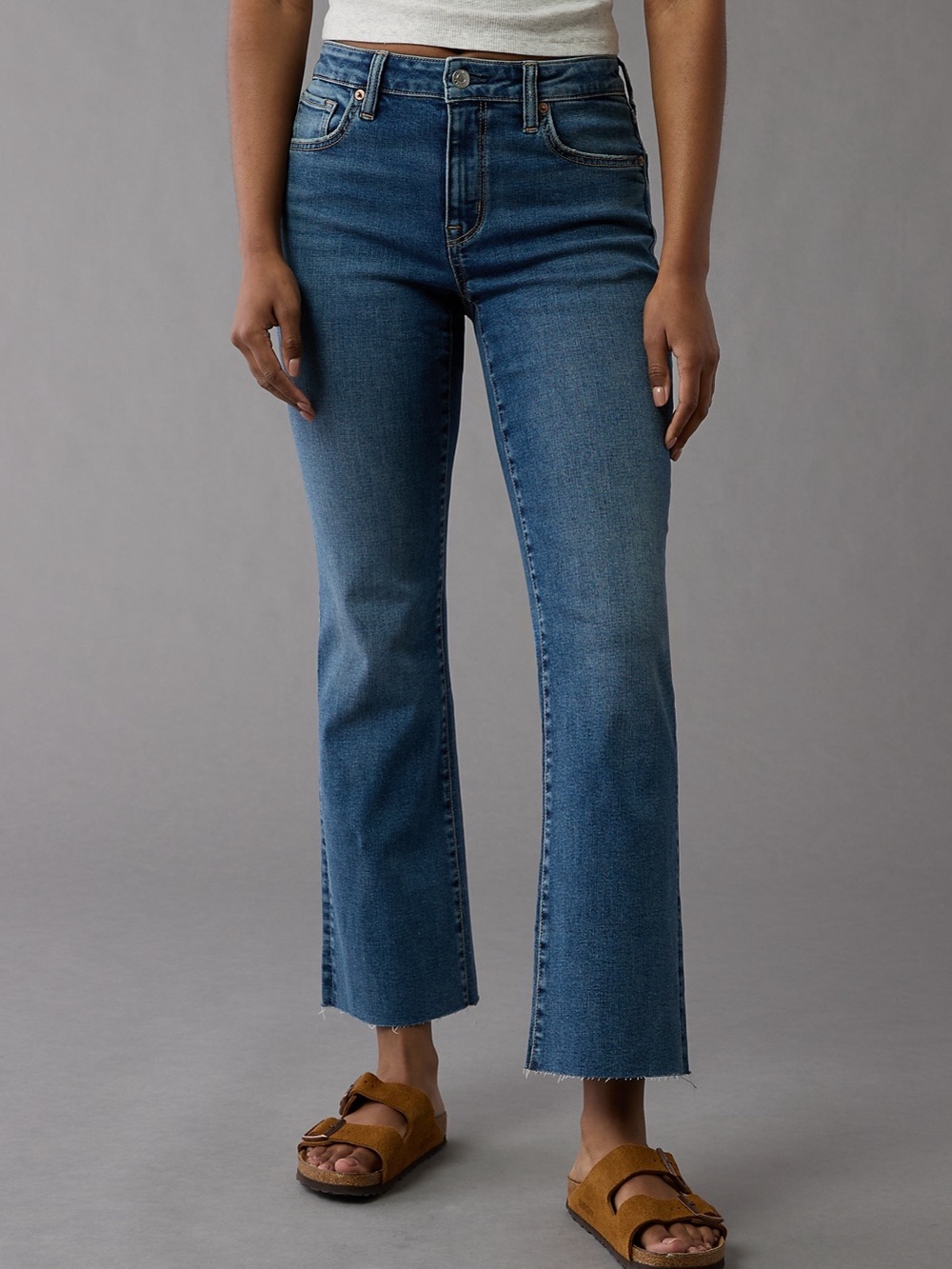 High-Rise Kick Cropped Bootcut Jeans